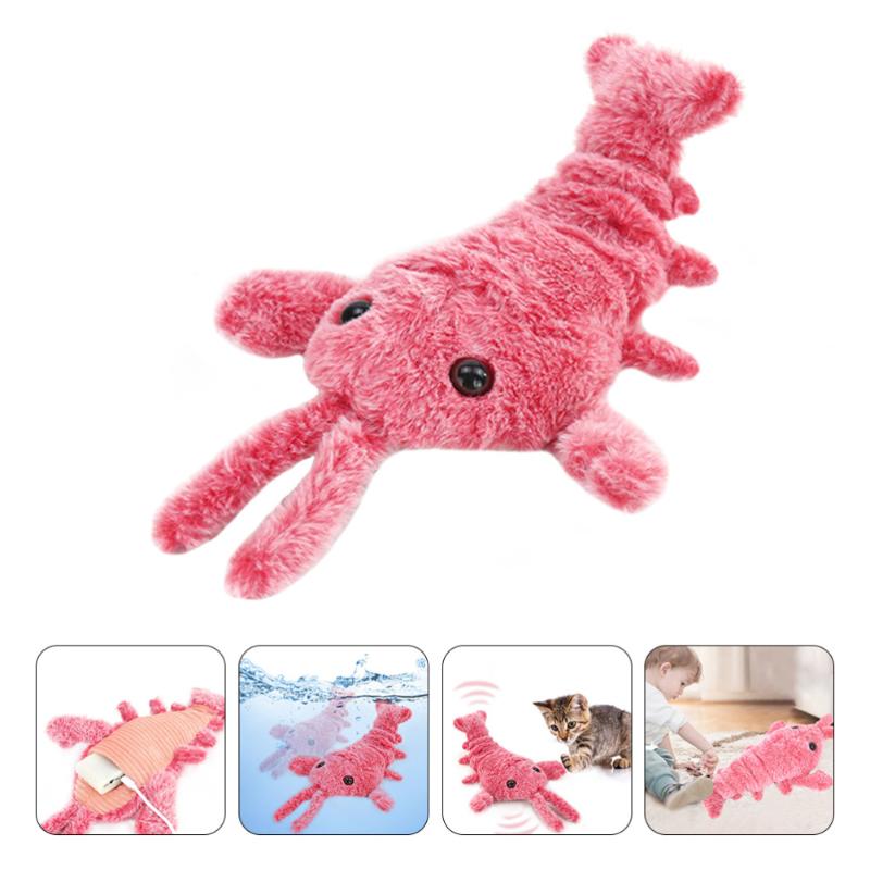 

Cat Toys Creative Catnip Electric Simulation Lobster Plush Chewing Plaything