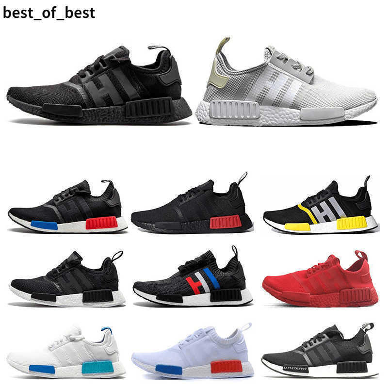 

Designer nmd R1 Japan triple white black men running shoes bred Og cream Oreo camo mens trainers women sport sneakers size 36-45