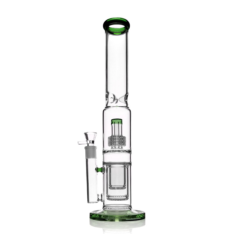 

Big Glass Bongs Assemble Glass pipes Large Recycler with Stereo Matrix Removable Perc Oil Rigs solid base with clips 18mm joint