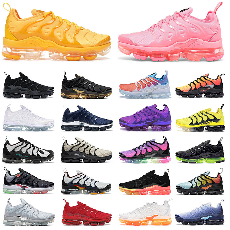 

2021 TN plus men women running shoes trainers triple White Black Yolk Psychic Pink Metallic Pewter Volt Gradient Fade Pimento mens Outdoor sports sneaker, Astronomy blue