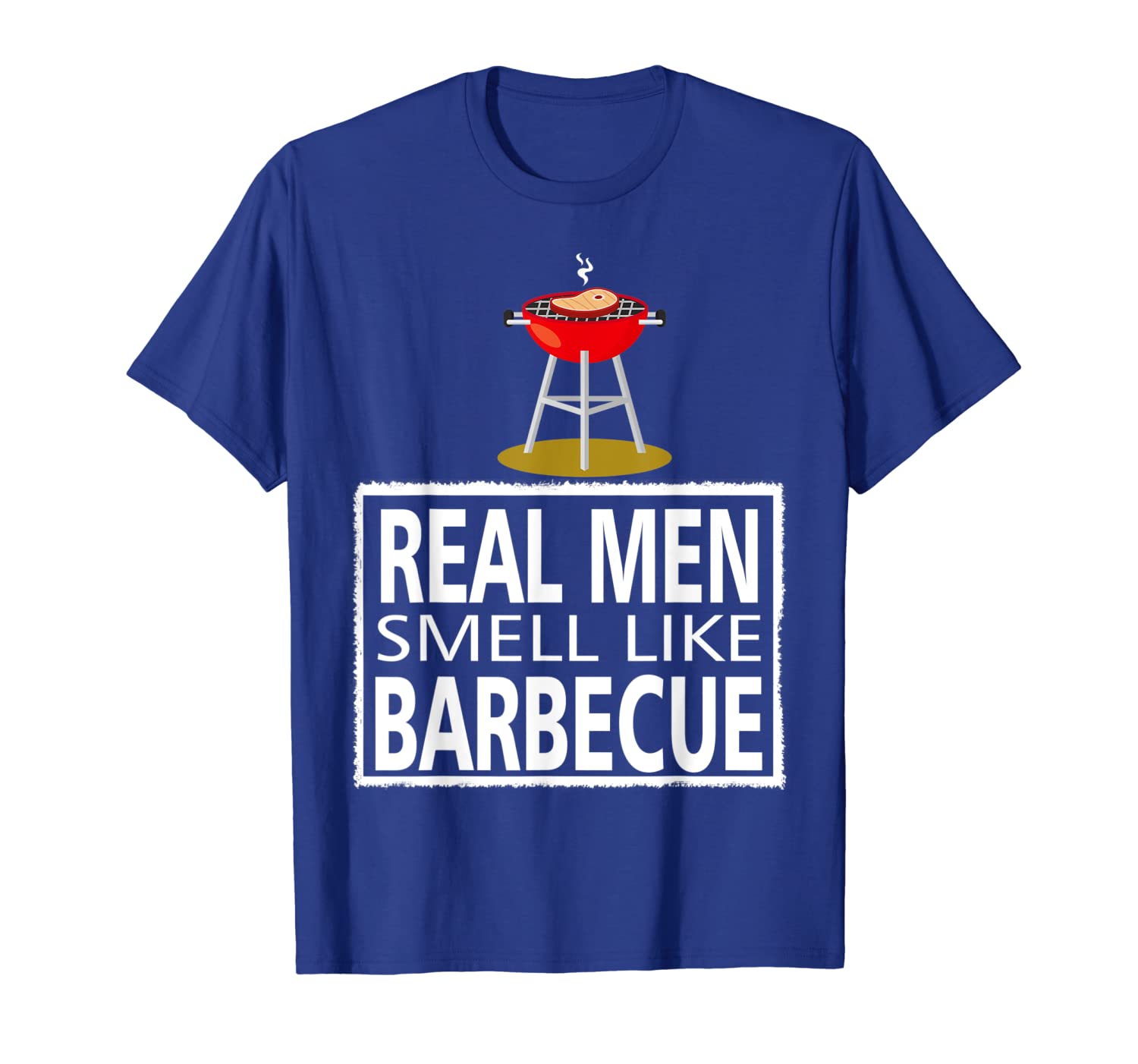 

real men smell like barbecue tshirt funny bbq grilling gift, White;black