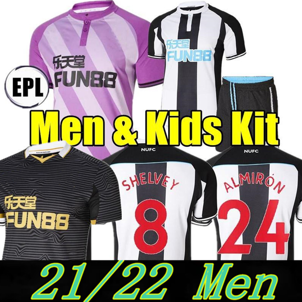 

NUFC 21 22 Newcastle Home Soccer Jerseys United SHELVEY ALMIRON 2021 2022 JOELINTON Football Shirt RITCHIE GAYLE MAXIMIN goalkeeper Men Kids, Black;yellow