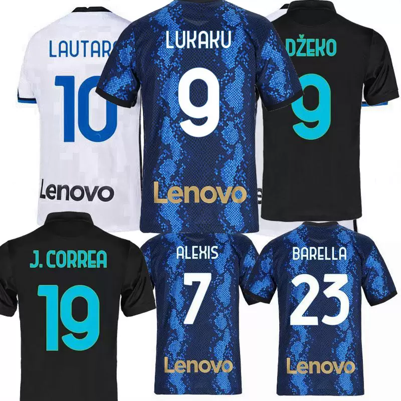 

21/22 Inter soccer jerseys Fans player version LUKAKU LAUTARO Eriksen ALEXIS Campioni jersey 2021 2022 MilAn VIDAL MEN Kids kits socks full, Black;yellow