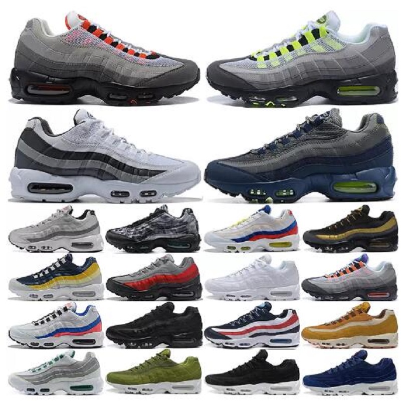 

Man Woman Running Shoes Triple Black White Laser Fuchsia Red Orbit Bred Aqua Neon Aqua 95s Mens Trainers Sports Sneakers Chaussures Size 40-45