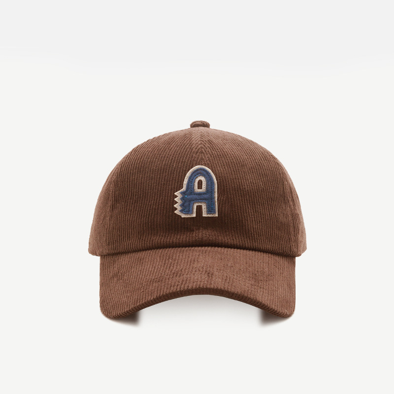 

casual korean paste cloth letter soft ceiling lamp core velvet baseball hat female autumn and winter versatile thin duck tongue male, Black;white