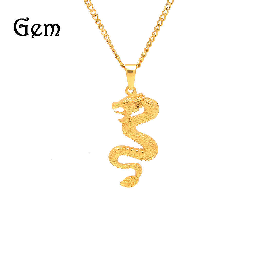 

Men's new Hip Hop Gold Dragon Pendant