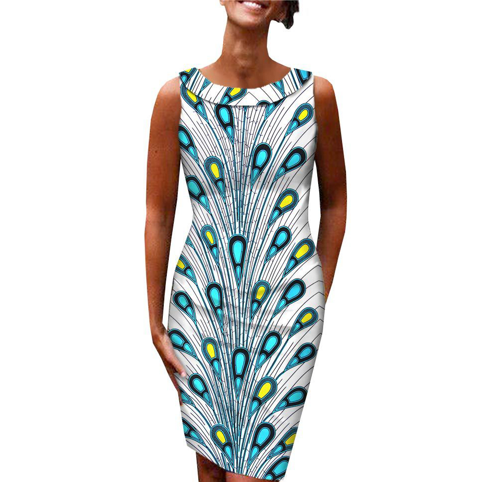 

Wholesale 2021 African print kitenge dress designs for women real ankara wax cotton dashiki long dresses, Customize