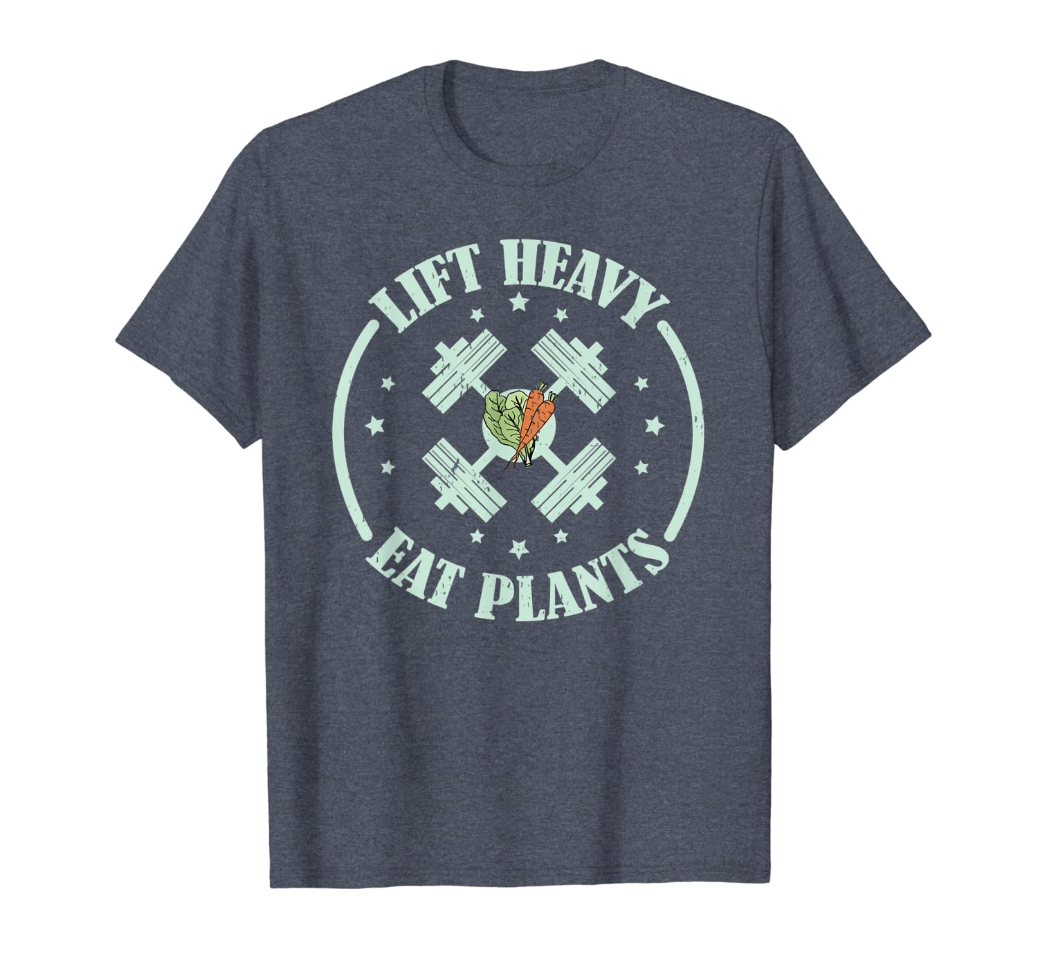 

Lift Heavy Eat Plants Workout T-Shirt, White;black