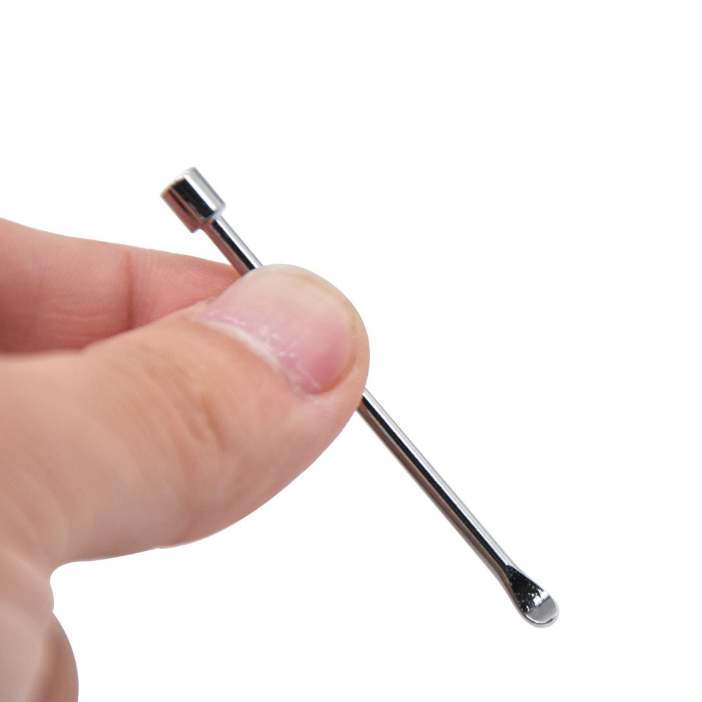 

Wholesale New Snuff Bottle Spoon Silver Color Snuff Bottle Metal Vial Spoon Hookah Accessory Popular in Europe FY2555