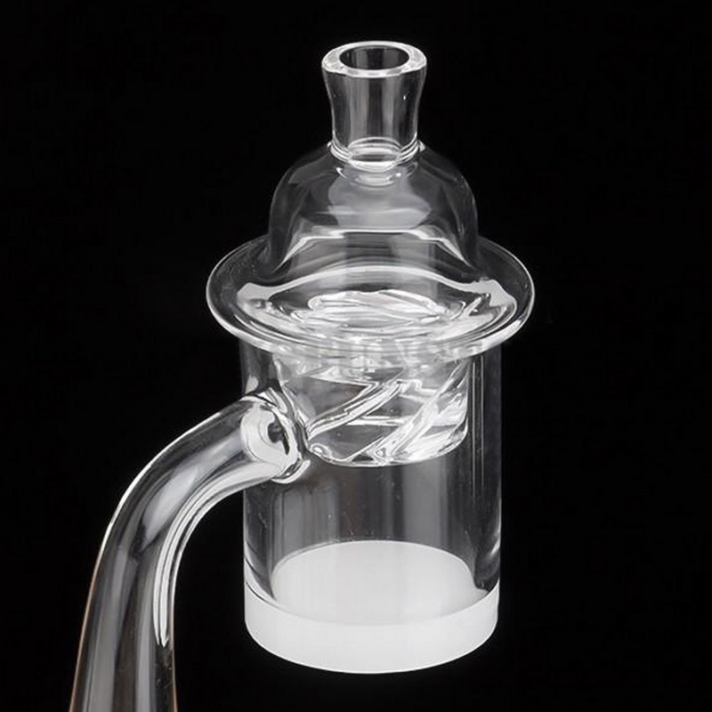 

Bubble Trap Glass Carb 35MM Smoking Water Pipes OD Thick Prex 6 Holes Spin UFO Caps Terp Pearl Quartz Nail