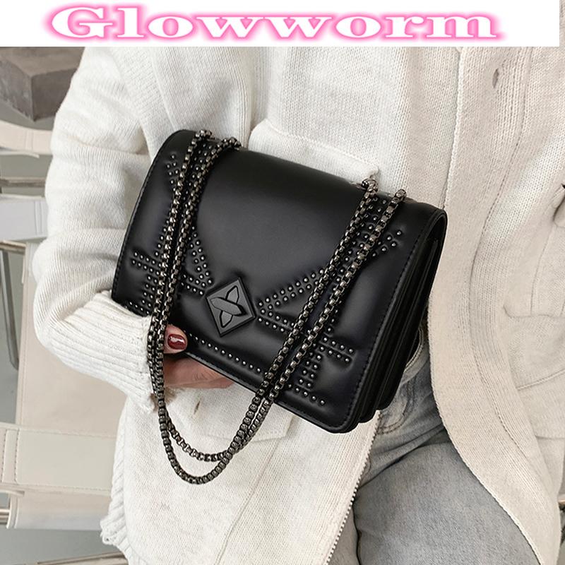 

Women Bag Designer New Chain Crossbody Bags for Women Small Shoulder Bag 2021 Luxury Fashion Alligator PU Leather Handbag Sac, Black