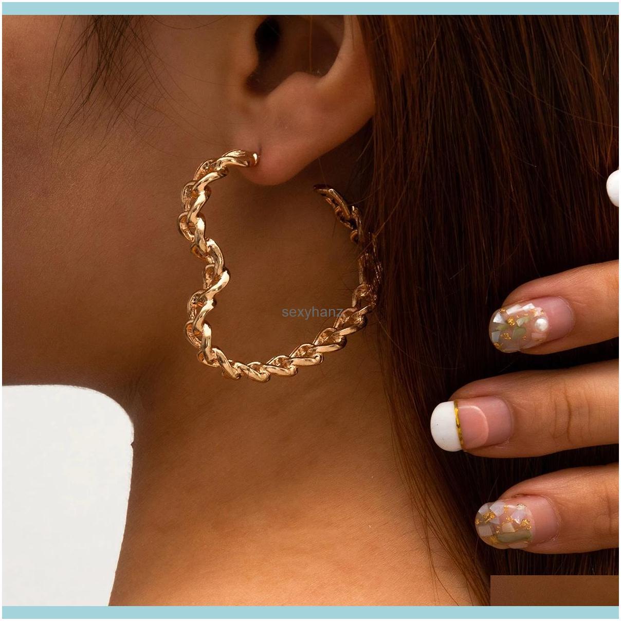 

Dangle & Chandelier Punk Gothic Geometric Cute Heart Hoop Earring For Women Jewelry Kpop Bohemia Piercing Earrings Trend Party Girlfriend Gi