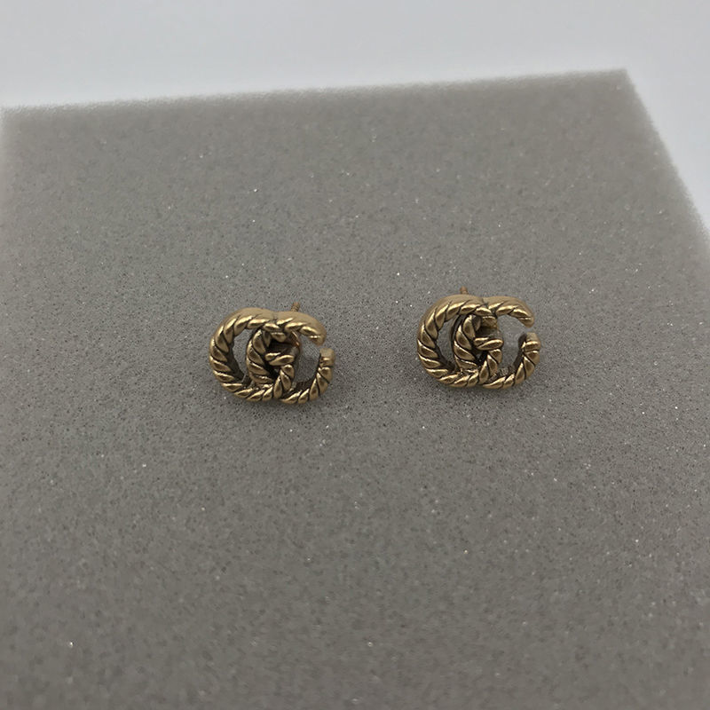 

Designer jewelry family classic Snake double letter women's net red S925 silver needle versatile Earrings