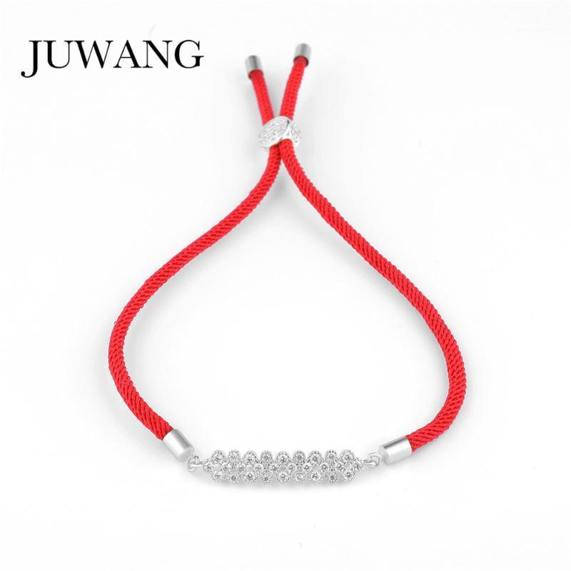 

Charm Bracelets JUWANG Cubic Zirconia Bracelet For Woman Lovers Lucky Red Thread String Rope Couple Adjustable Jewelry Gift Whol1