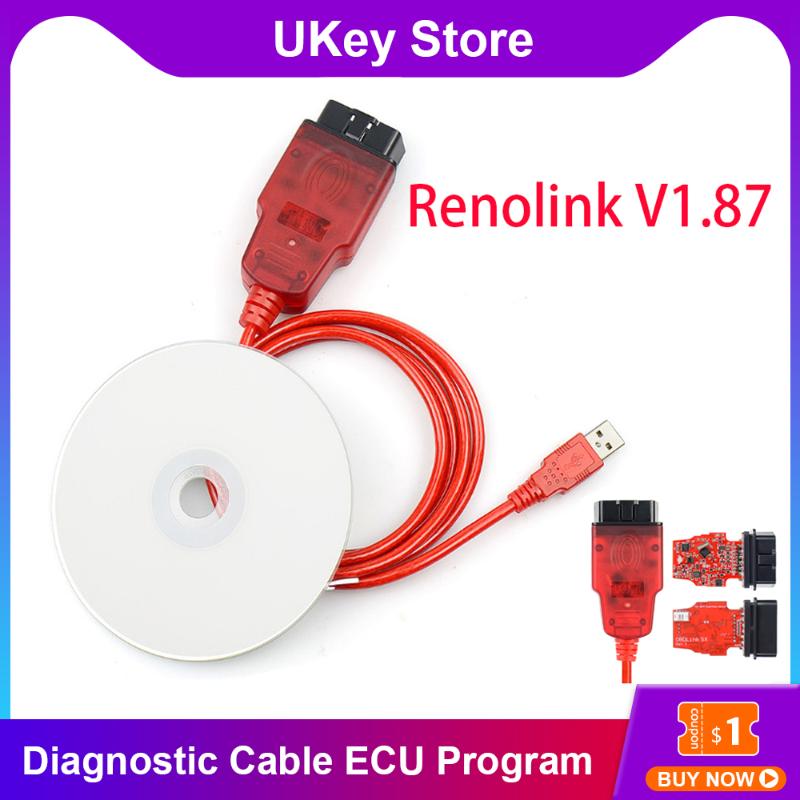 

Code Readers & Scan Tools Renolink V1.87 For ECU Programmer Reno Link V1.87/V1.52 USB Diagnostic Cable Program/Key Coding/Airbag Res