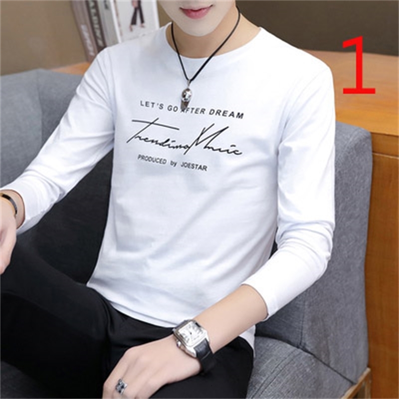 

2021 Autumn New Long-sleeved T-shirt Male Korean Version of the Trend Loose Bottoming Shirt Rro4, 12