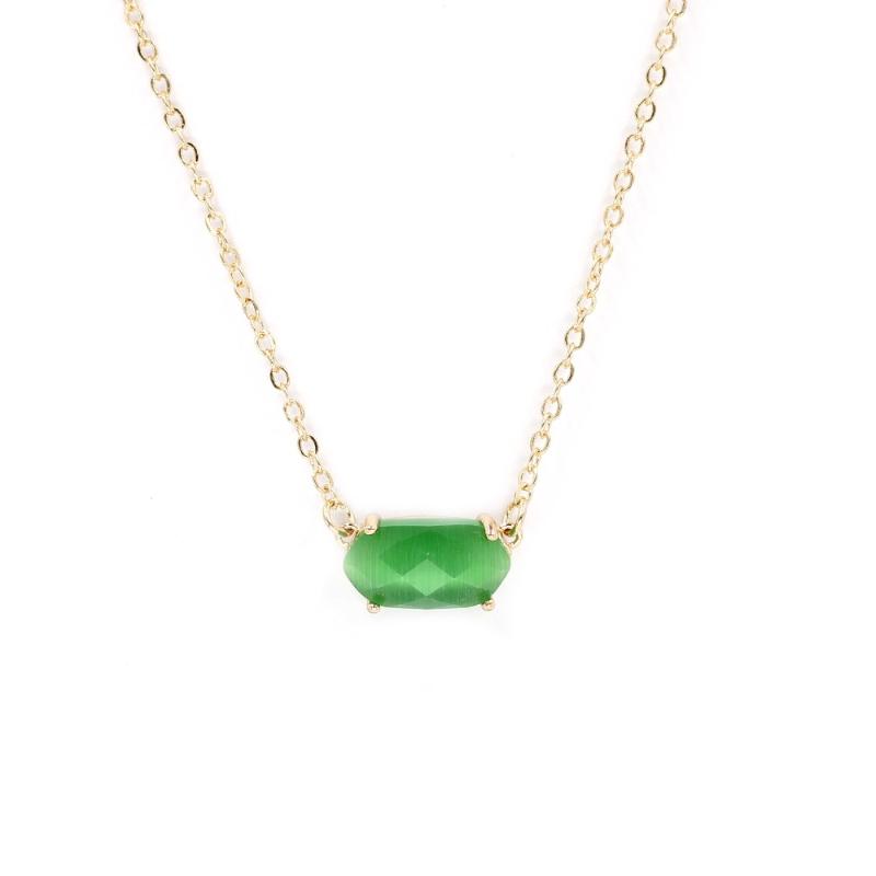 

Pendant Necklaces 2021 Selling Small Geometric Cats Eye Stone Necklace Mini Choker