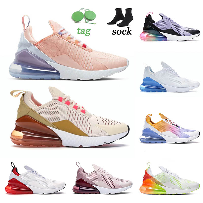 

Men Running Shoes 270s Fashion Flat Washed Coral Light Orewood Brown Have A Day Liquid Metal Black Betrue Breathable Sport Athletic Sneakers Shoe, B45 white pink 36-40