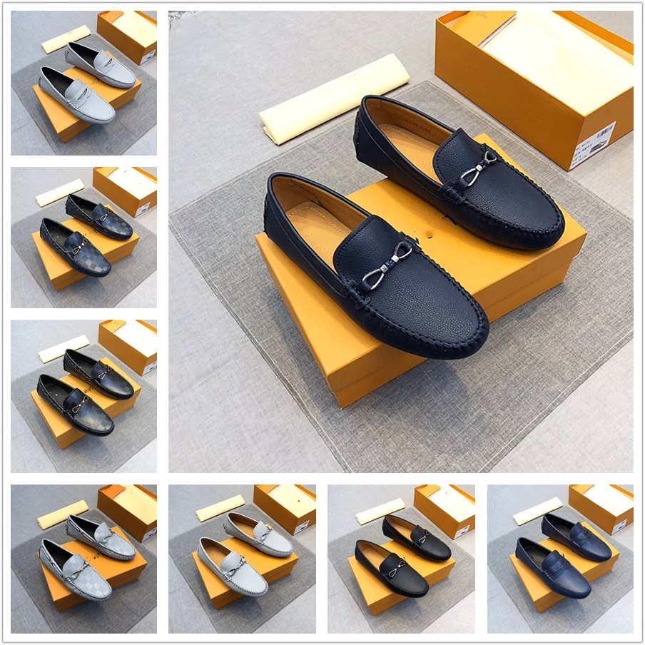 

Genuine Leather Luxury Man Shoe Soft Moccasins designer Loafers Men Brand Mens Flats Driving Shoes, #20