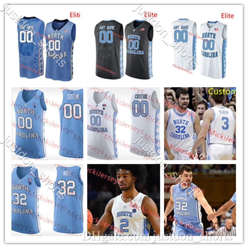 

Custom NCAA NORTH CAROLINA TAR HEELS Basketball Jersey Rechon Black Andrew Plate Shea Rush Cameron Johnson Garrison Brooks UNC Jersey