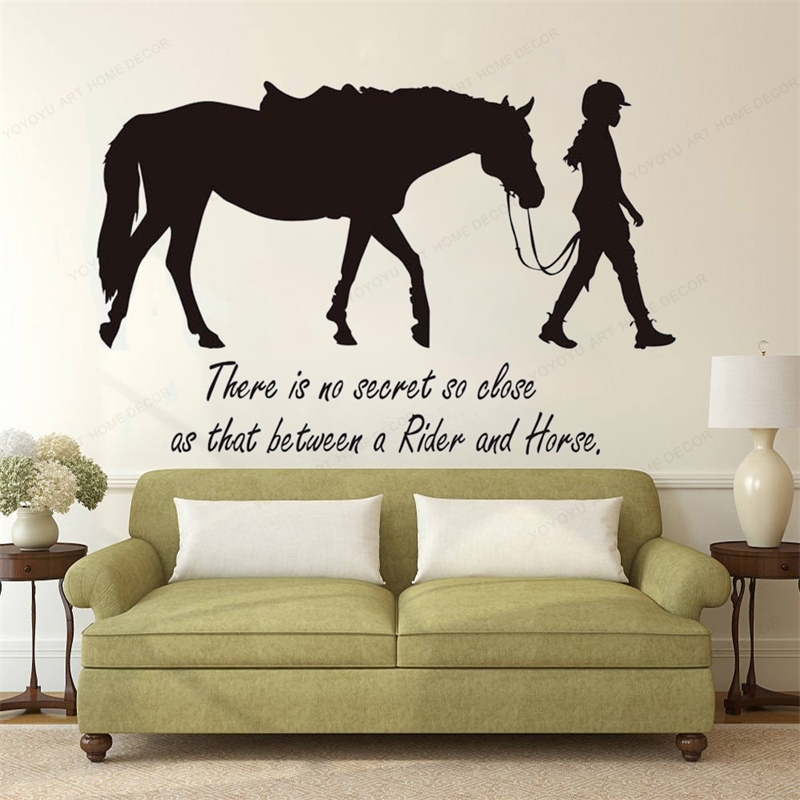 

There's No Secret Girl So Close as that between a rider and horse quote wall decal horse wall sticker vinyl JH217 210310