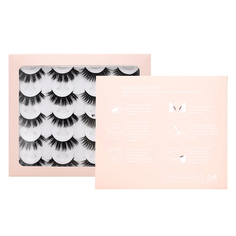 

10 pairs 15-25mm faux mink eyelashes high quality artificial cils natural long false eyelashes, dramatic eyelash extension make up