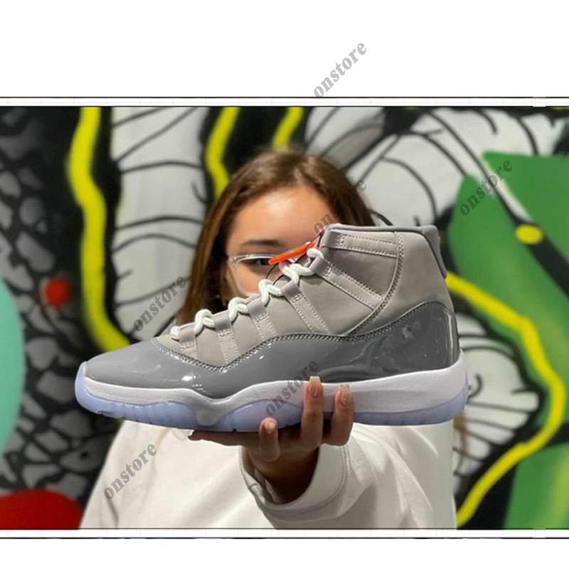 

Cool Grey High 11 11s Basketball shoes bred 25th Anniversary concord 45 space jam Men Women Trainers low legend blue citrus platinum tint, Color 1