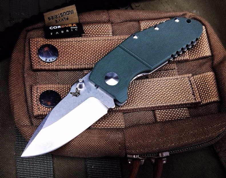 

benchmade 755 M390 blade Hunting Pocket Knife Folding Knives titanium alloy + green G10 Handle a3039