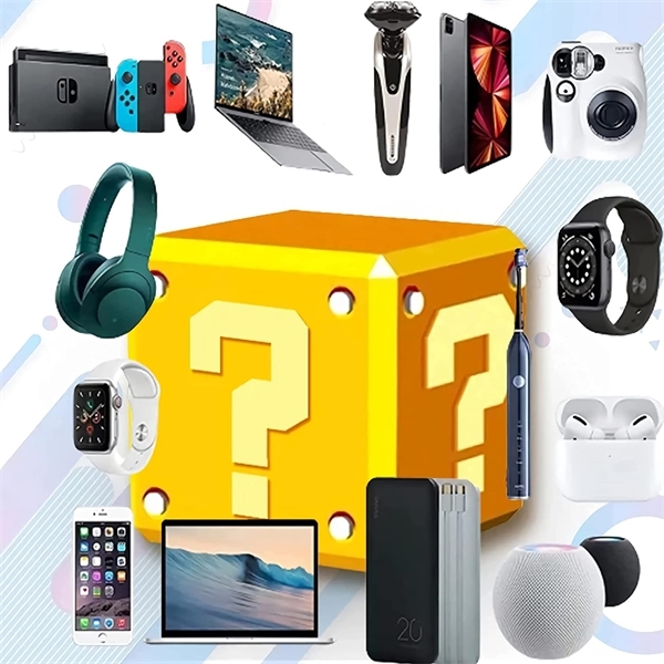 Mystery Electronics Random Gift Surprise Box for Cell Phones/Tablets/Cameras/Smartwatches/Bluetooth Headphones/Speakers/Solid State-image-719983401