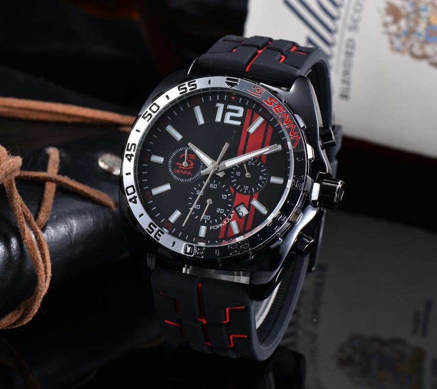 

Mens Watches 46mm Montre Homme Silicone Band Quartz Wristwatch Man Fashion Waterproof Sports Luxury Men Watch Reloj hombre, As pic