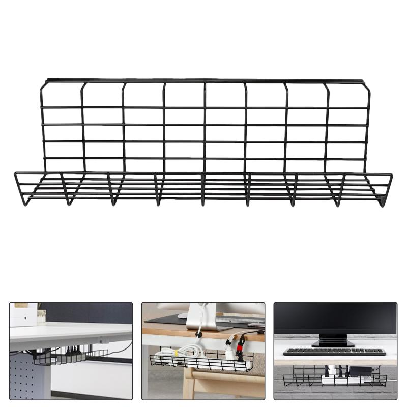 

Hooks & Rails 1pc Under Desk Wire Management Tray Organizer For Home