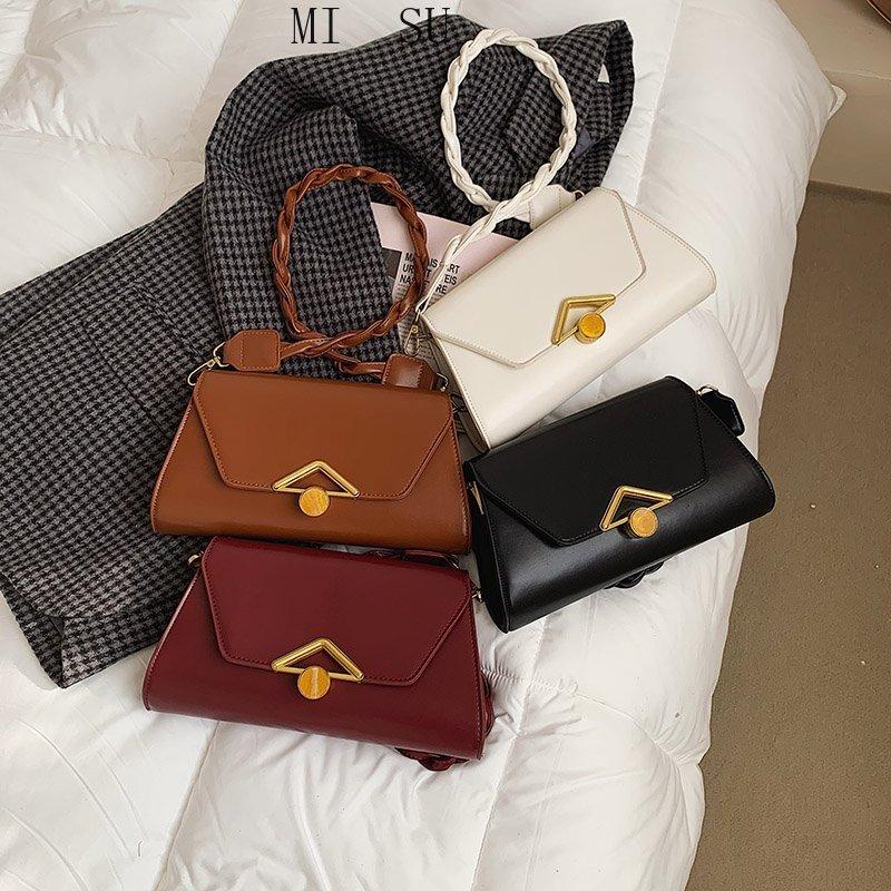 

Fashion Luxury Women Solid Shoulder Underarm Bag Lady Casual Messenger Handbag Female Burgundy Leather Prom Flap Crossbody Bags, Black