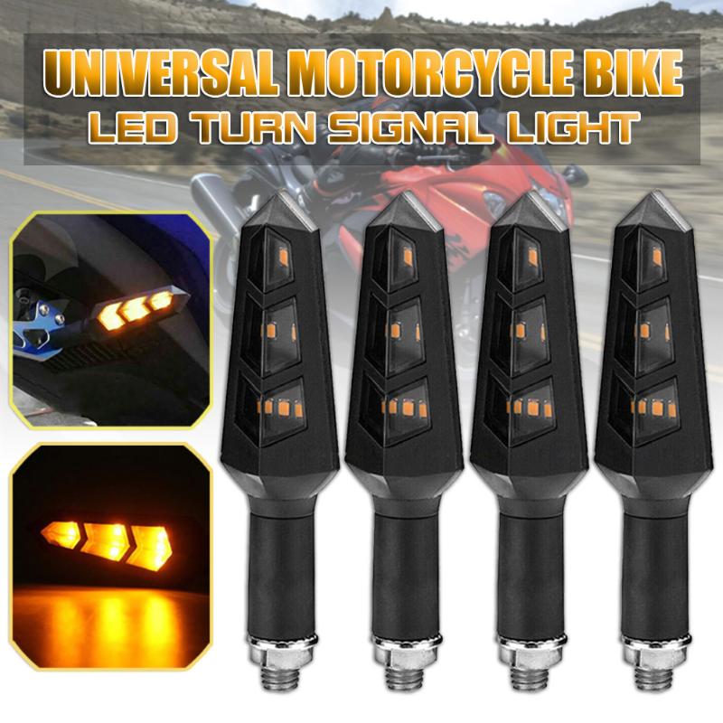 

Car Headlights 4x Universal Motorcycle Bike LED Amber Turn Signal Light Indicator Lamp Blinker