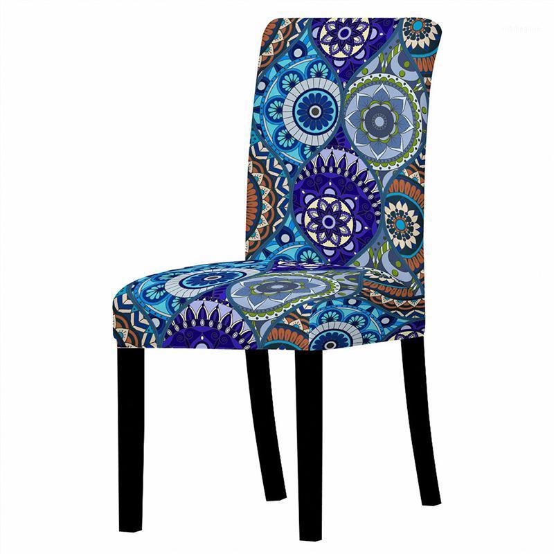 

Chair Covers 1/2/4/6Pcs Bohemia Style Stretch Cover Spandex Elastic Seat Slipcover Protector Office Case For Kitchen Dining Decor