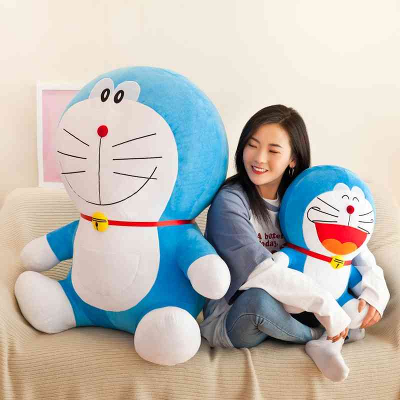 

Cute Doraemon doll plush toy robot cat blue fat doll Doraemon Gift Girl, Red