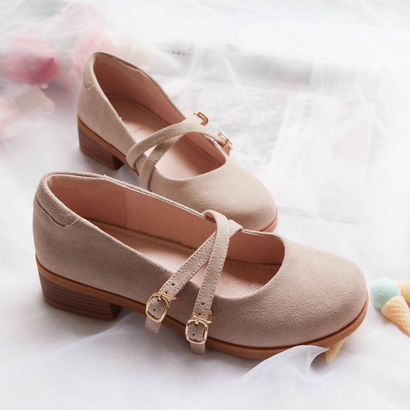 

Lolita Woman Mary Janes Pretty Anime Summer Dresses Casual Japanese Shoes Mori Girl Kawaii Genuine Leather Mflr