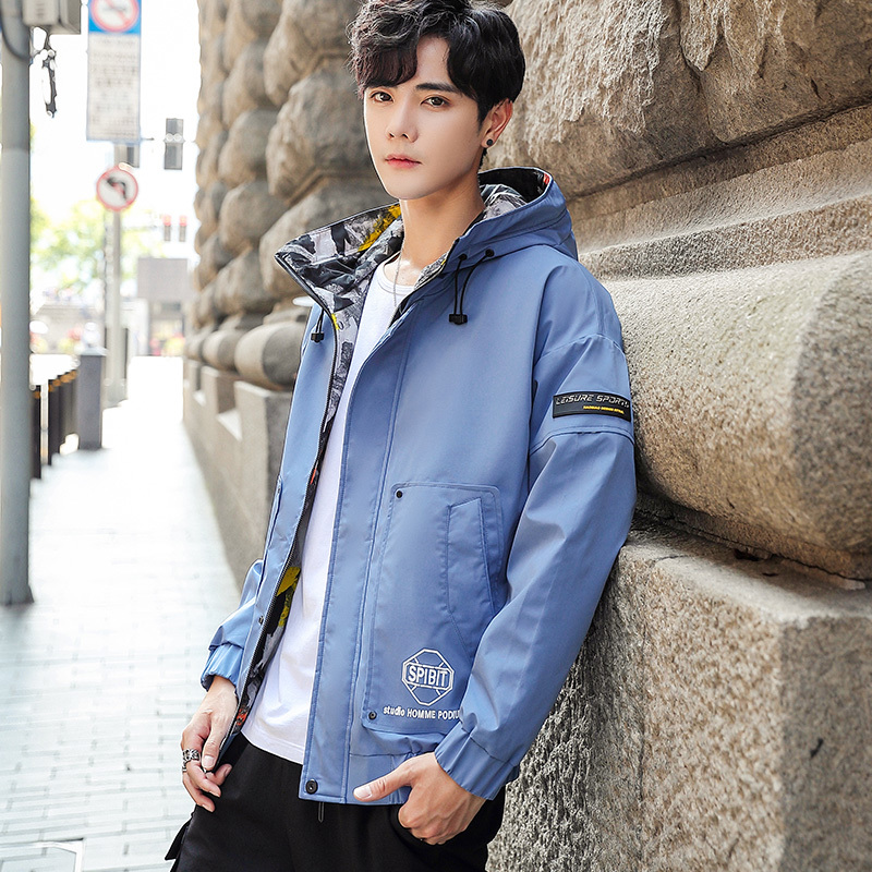 

2021 New Summer Solid Color Hooded Suntan Jacket Hip-hop Collared Shirt Street Casual Men's Coat Sun Protection Clothing Qn2z, Black