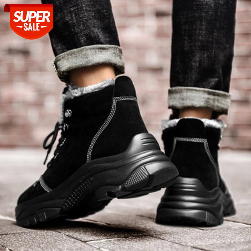 

2021 New Winter Men Snow Boots Plush Thick Warm Sneakers for Man Lace-Up Ankle Boots Fashion Casual Round Toe Footwears #g71Z