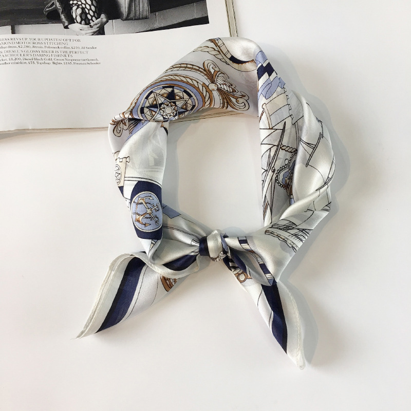 

Nautical Chart * 50 New Silk Scarves in Spring, Blue;gray