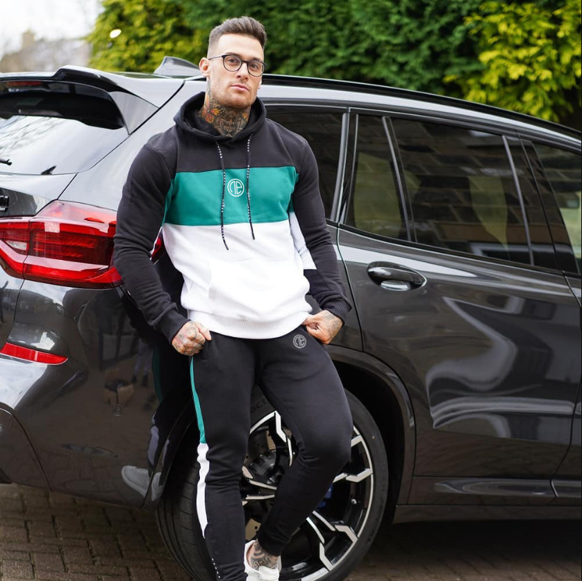 

2021 Spring New Men Hoodie Pants Sets Sweatshirt Sweatpants Male Gyms Fitness Tops Trousers Joggers Sportswear Cottontracksuits 4oa0, Navy blue