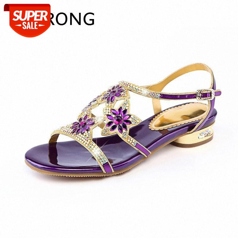 

LCIZRONG Luxury Designer Runway Rhinestone Women Sandals Flower 3.5CM Heels Sandals Wedding Work and Party Office Lady Shoes #7p43, Black