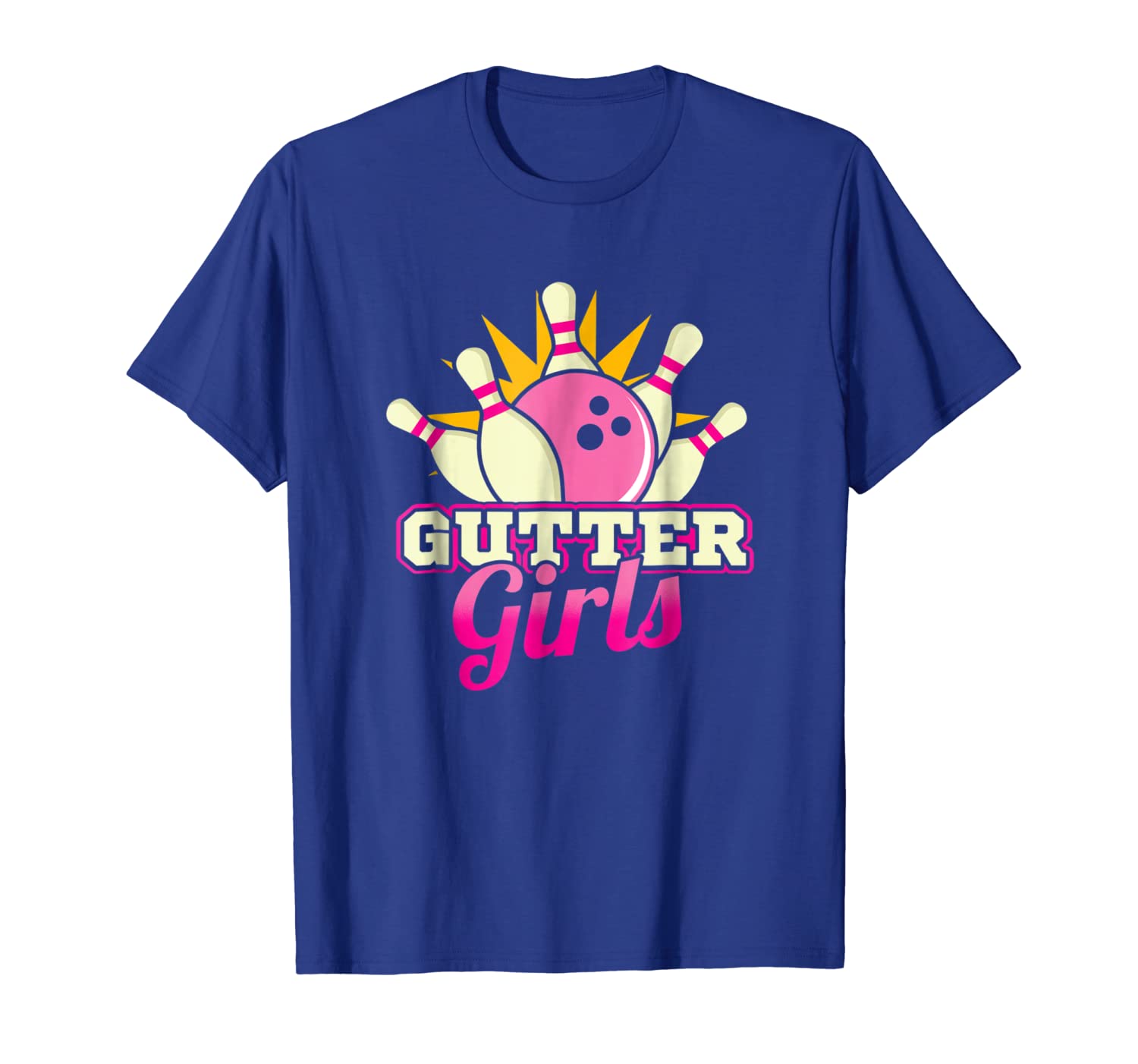 

Retro Bowling Team Shirts - Funny Gutter Girls Bowlers Gift, White;black