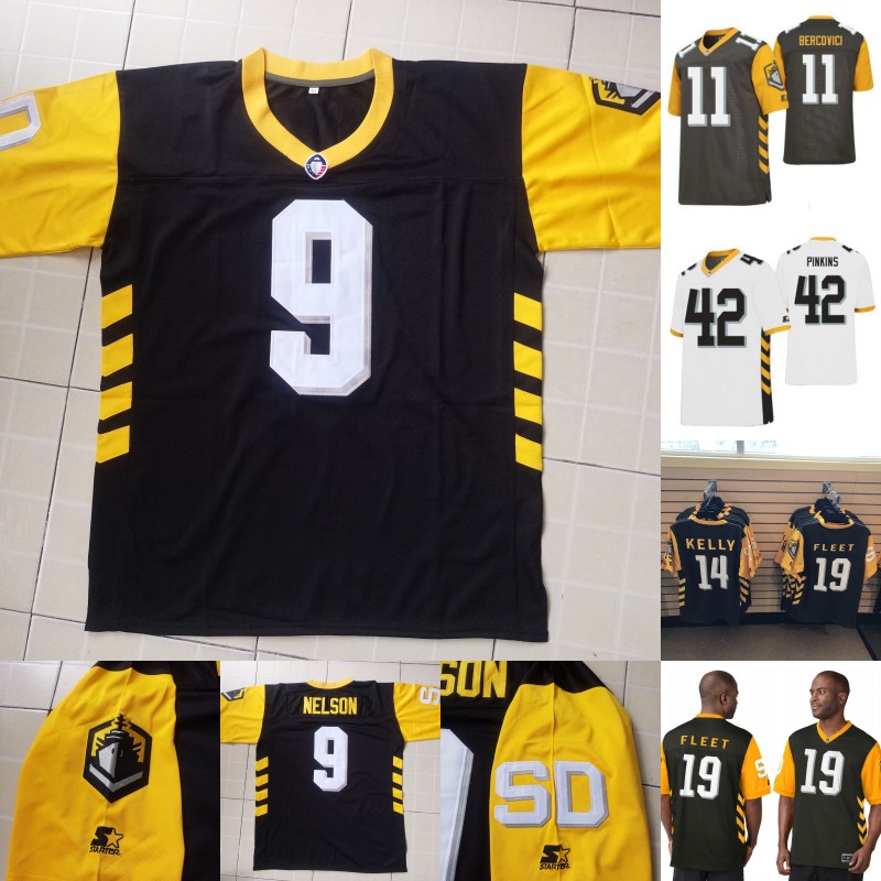 

Mens San Diego Fleet Jersey 11 Mike Bercovici 4 Alex Ross 8 Alek Torgersen 39 Terrell Watson 20 Bishop Sankey 67 Beau Nunn Alliance of American Football Jerseys, Black