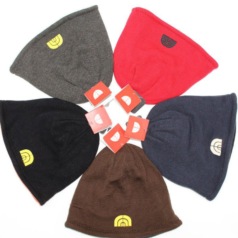 Fashion Reversible Hat Embroidered Cap Beanie Alpine Hats Leisure Design for Man Woman Skull Caps 5 Colors Top Quality