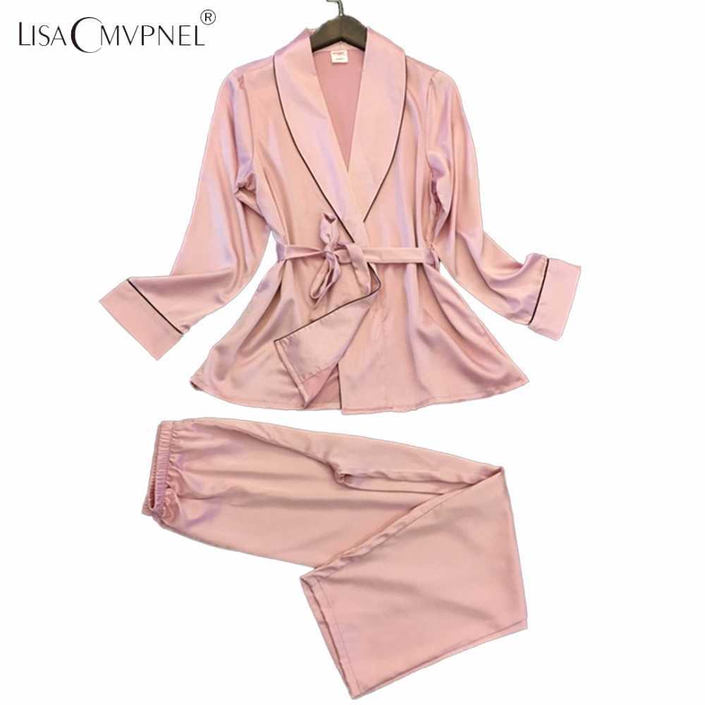 

Lisacmvpnel Long Style Soft Breathable Women Pajamas Rayon Casual Female Pajama set Twinset Women Homewear 210708, Light pink