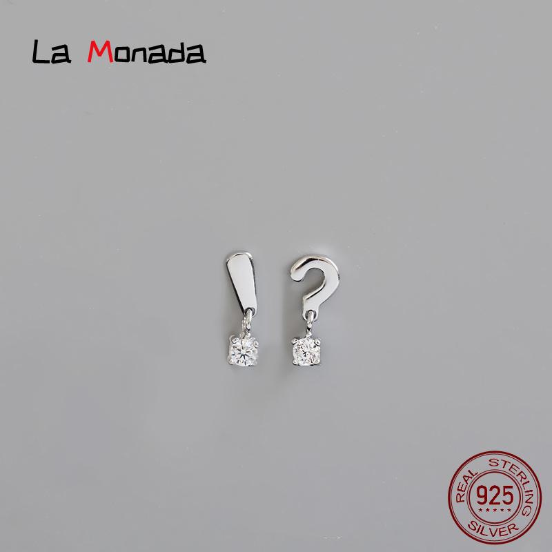 

Stud La Monada Silver Earrings For Women Small Fashion Girls 925 Earring Female Korean Fine Mark Jewelry