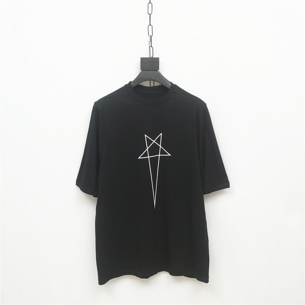 

2021 New Summer Style Rick's Pentacle Printed Women Shirt High Street Men Short Sleeve Cotton t Shirts Top Tees 1vjm