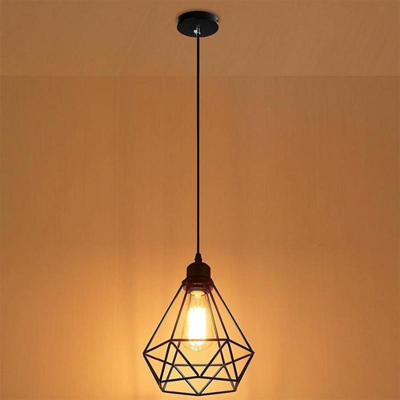 

Lamp Covers & Shades Retro Industrial Geometric Light Shade Wire Frame Ceiling Pendant Chandelier Lampshade Home Lighting Classic Style