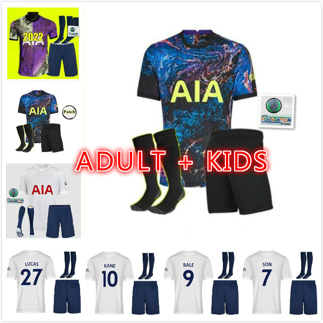 

adult kits 21 22 DELE SON TOTTENHAM BALE KANE soccer jersey HOJBJERG BERGWIJN LO CELSO SPURS 2021 2022 LUCAS football shirts uniforms men +, Black;yellow