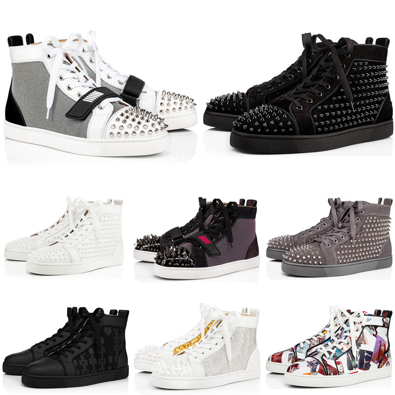 

Top Mens Womens Casual Shoes Classic High Spikes Red Bottom Party Wedding Walking Studs Couple Sports Discount Outdoor Trainers EU36-47, Customize